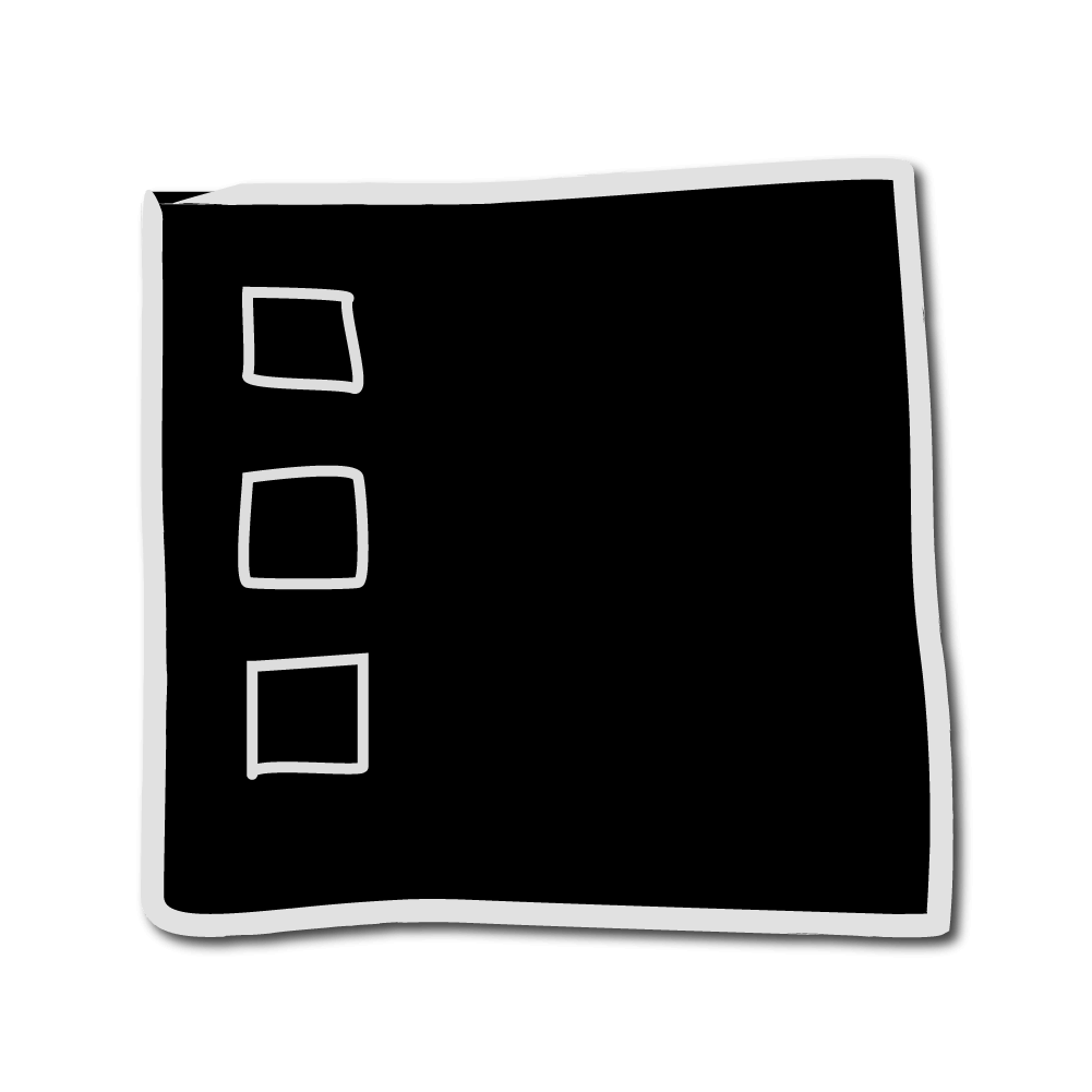 A drawing of a partially filled to-do list. bottom